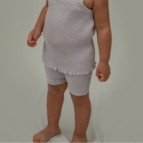 Little urban apparel bike shorts, lilac, size 2 to 3 years cotton linen blend - Picture 2 of 6